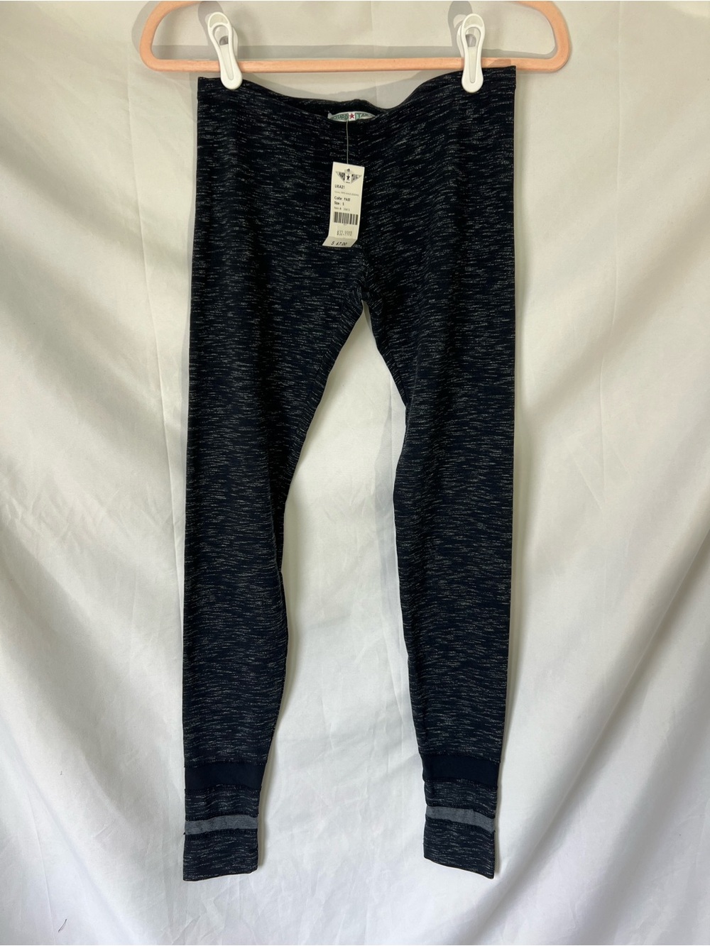 NWT Women’s HARD TAIL Heathered Dark Navy Leggings 30”